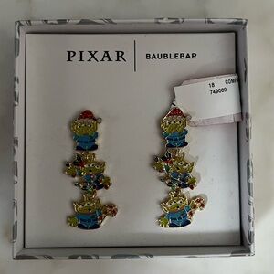 Pixar BaubleBar Christmas Light/SantaHat/CandyCane Toy Story Alien Drop Earring